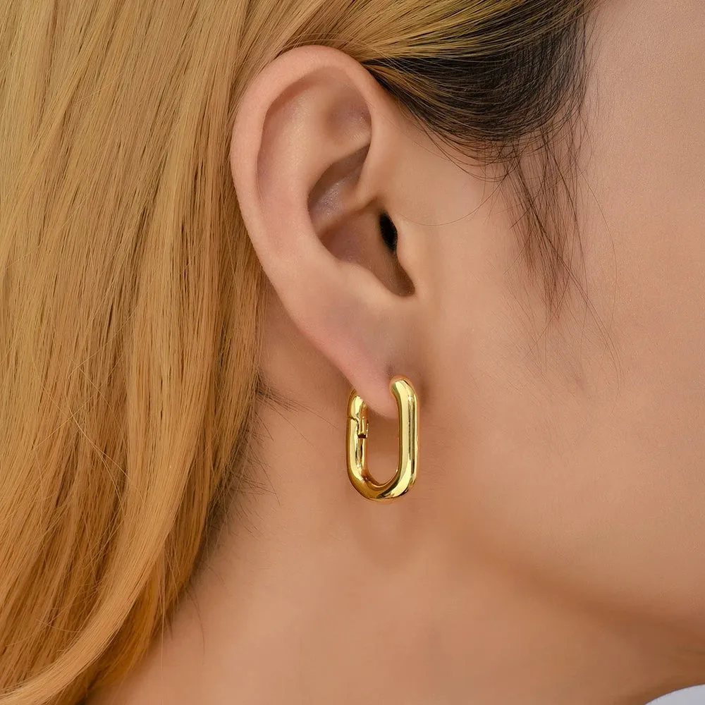 Cubic Zirconia Smooth Hoop Earrings sold by Victoria Emerson product image thumbnail 2