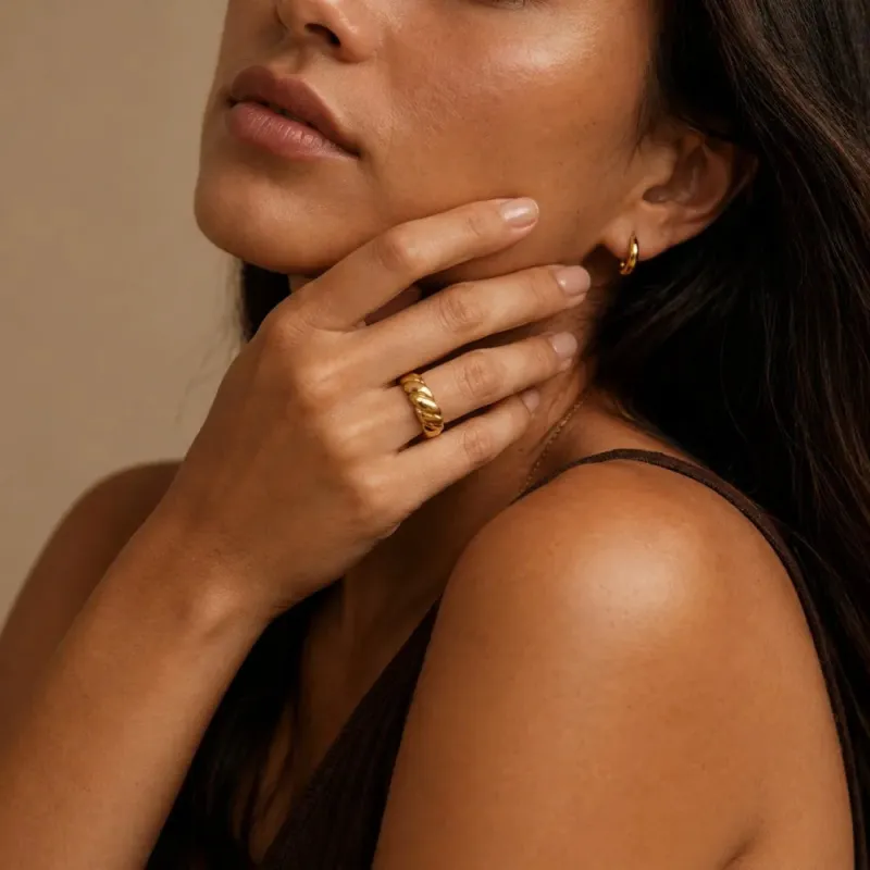 Titanium Twisted Band Ring made by Victoria Emerson