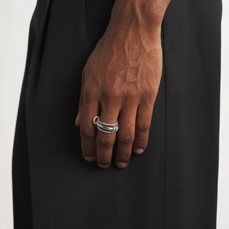 Multi-Layer Stackable Cubic Zirconia Ring made by Victoria Emerson
