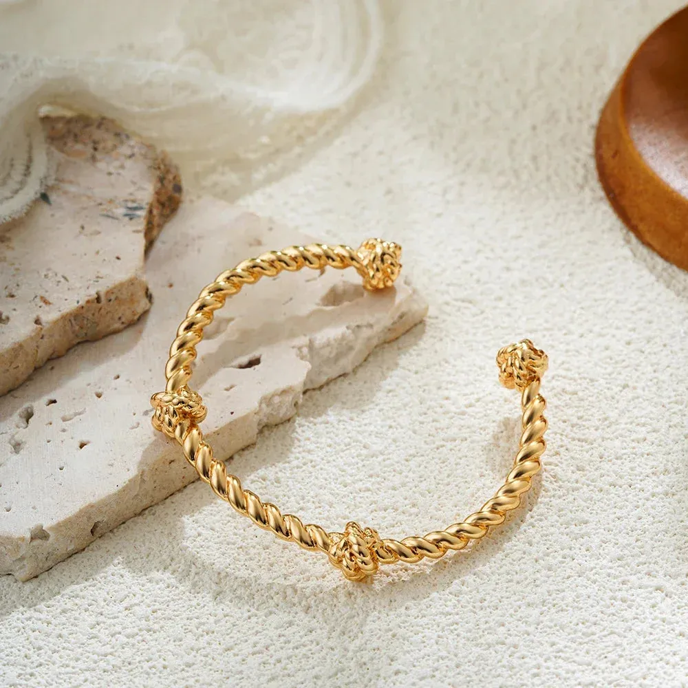 Vintage Twisted Rope Gold Cuff sold by Victoria Emerson
