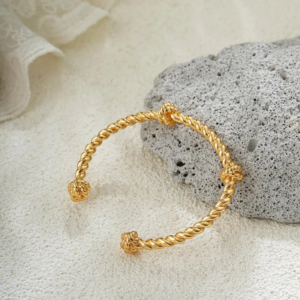 Vintage Twisted Rope Gold Cuff sold by Victoria Emerson product image thumbnail 2