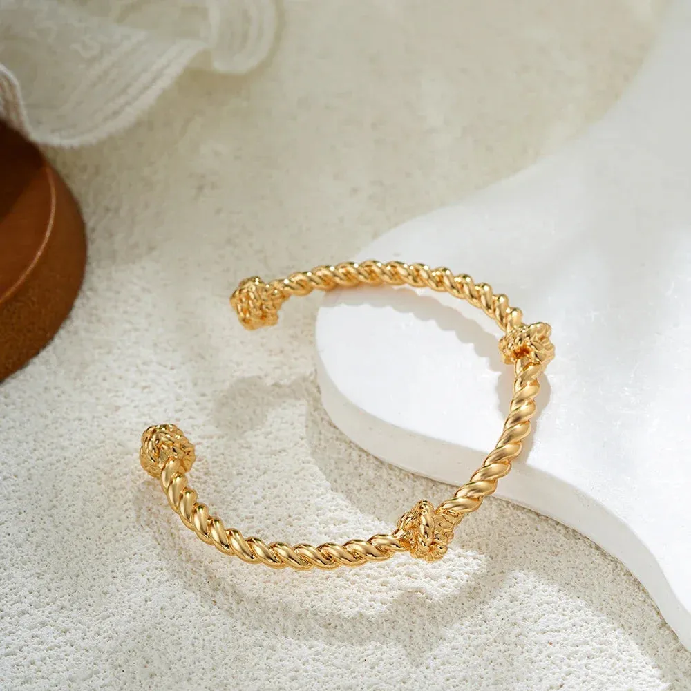 Vintage Twisted Rope Gold Cuff sold by Victoria Emerson product image thumbnail 3
