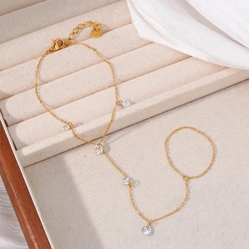 Luxury Crystal Link Chain Bracelet sold by Victoria Emerson product image thumbnail 4