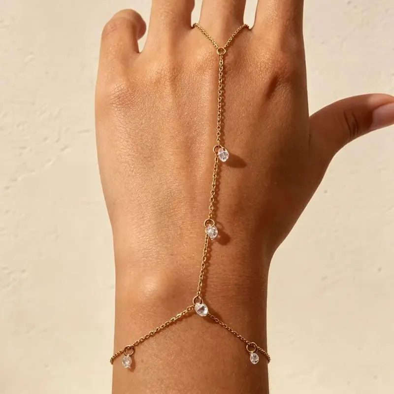 Luxury Crystal Link Chain Bracelet made by Victoria Emerson