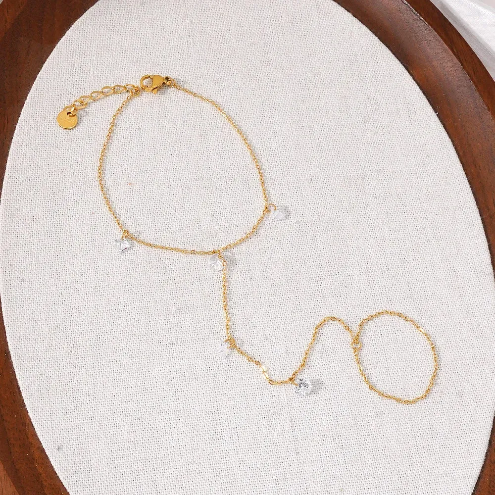 Luxury Crystal Link Chain Bracelet sold by Victoria Emerson product image thumbnail 5