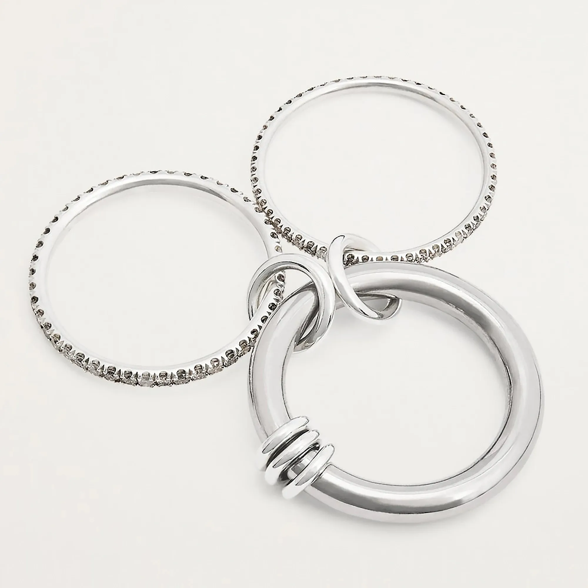Silver Three-Layer Stackable Ring sold by Victoria Emerson product image thumbnail 4