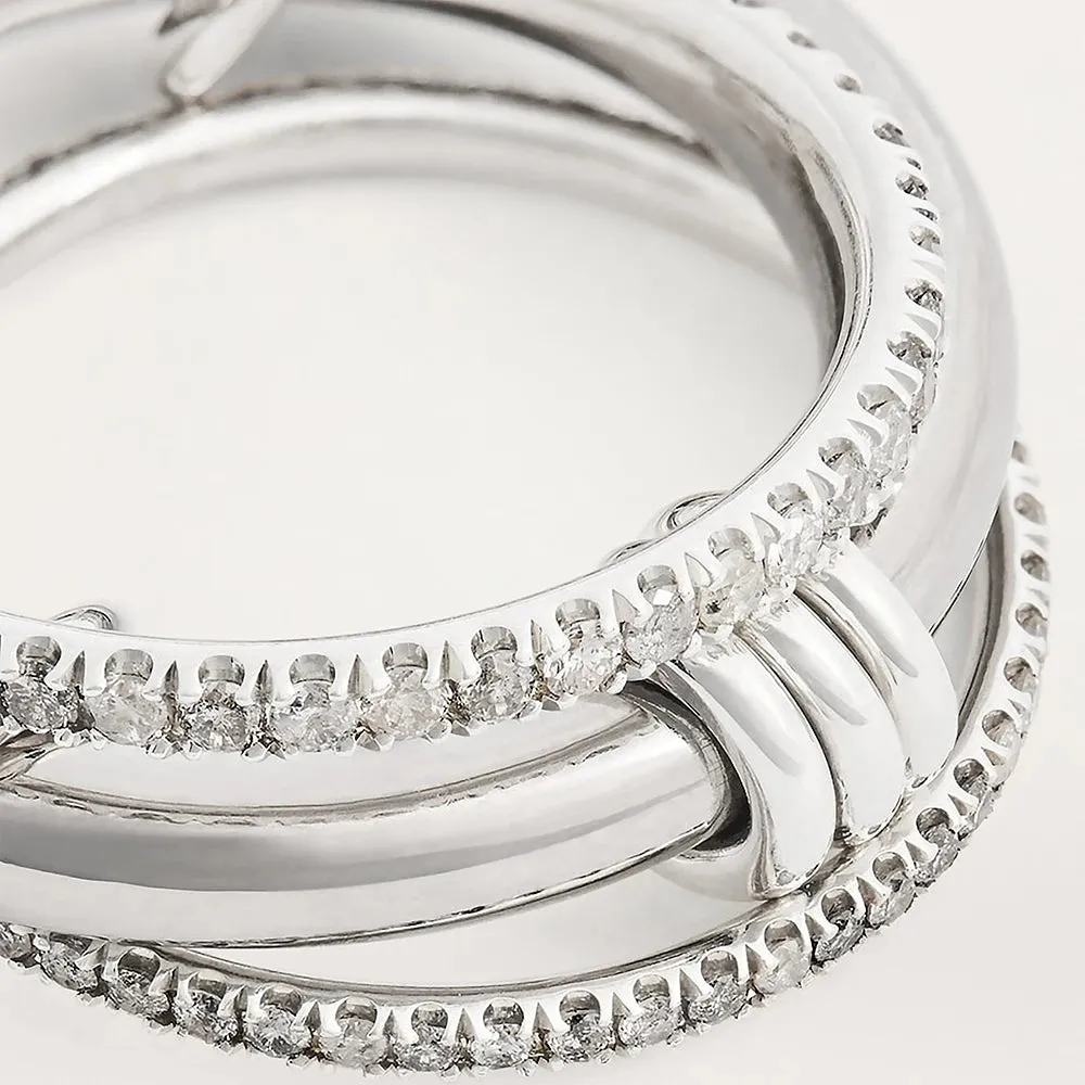 Silver Three-Layer Stackable Ring sold by Victoria Emerson product image thumbnail 5