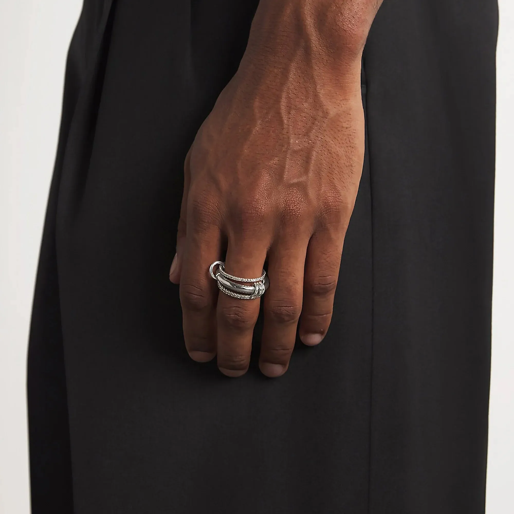 Silver Three-Layer Stackable Ring sold by Victoria Emerson product image thumbnail 2