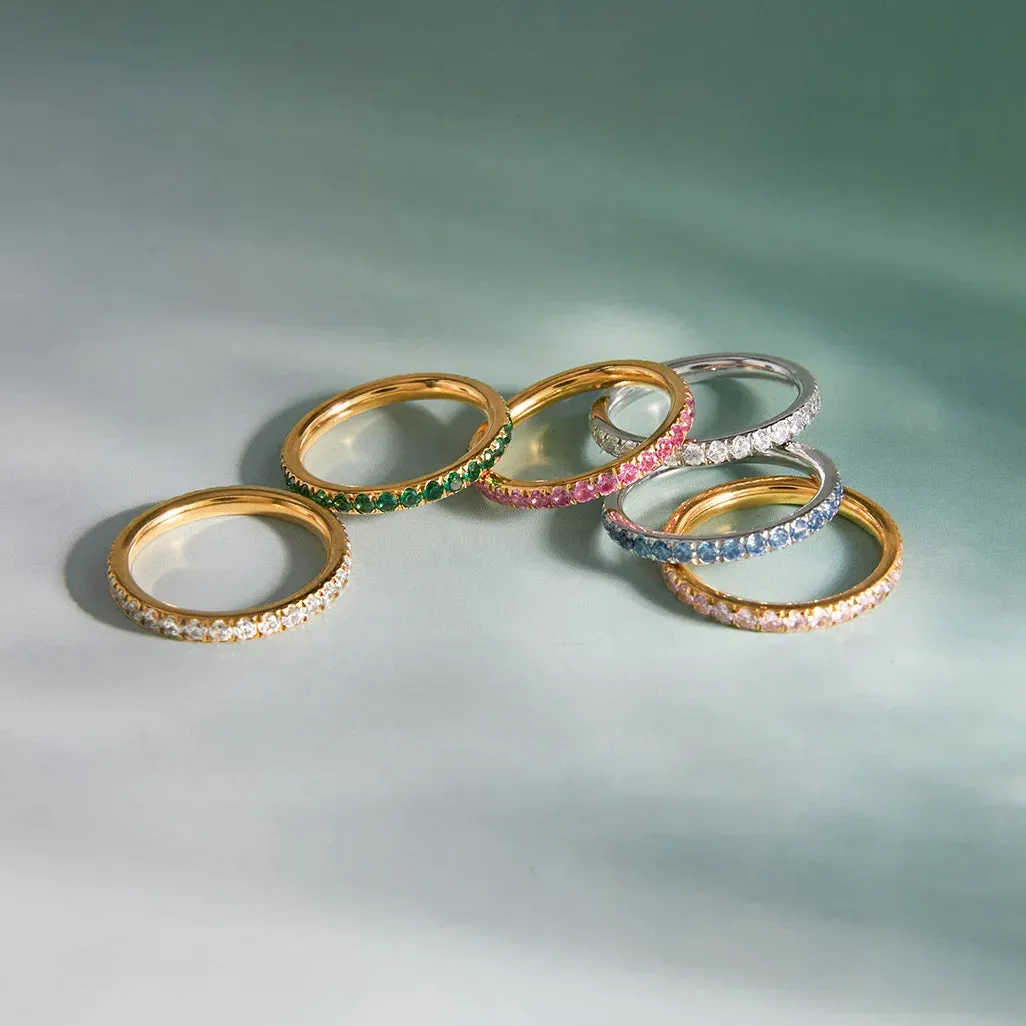 Colorful Cubic Zirconia Stackable Ring Set sold by Victoria Emerson product image thumbnail 5