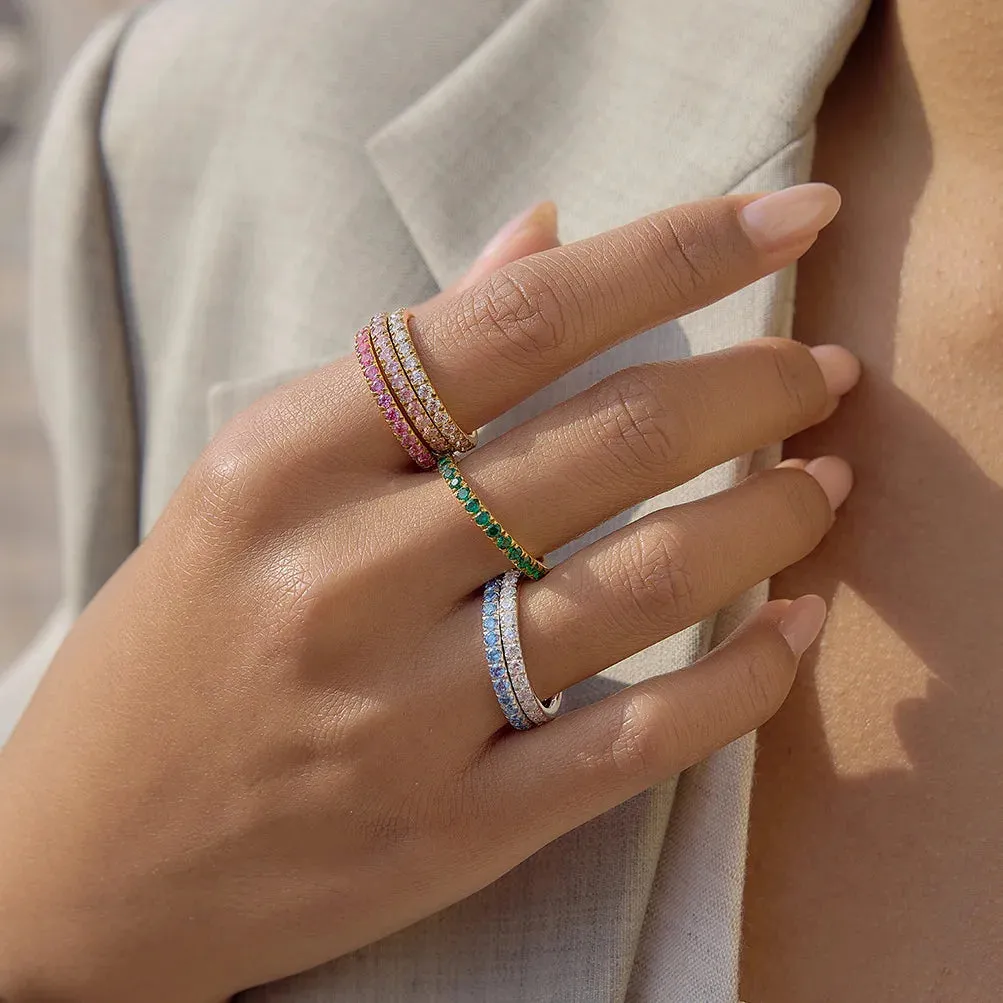 Colorful Cubic Zirconia Stackable Ring Set sold by Victoria Emerson product image thumbnail 3