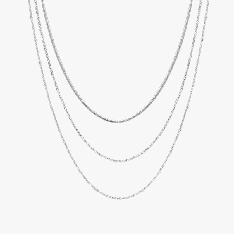 Rachel Silver Layered Necklace sold by Victoria Emerson