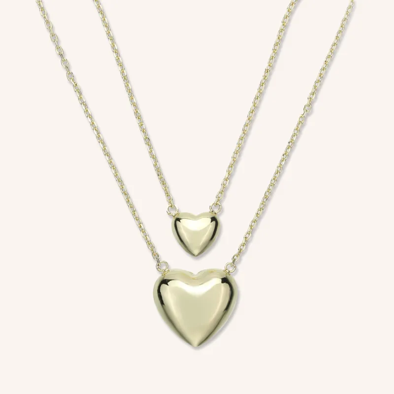 Heart of Gold Necklace Set made by Victoria Emerson