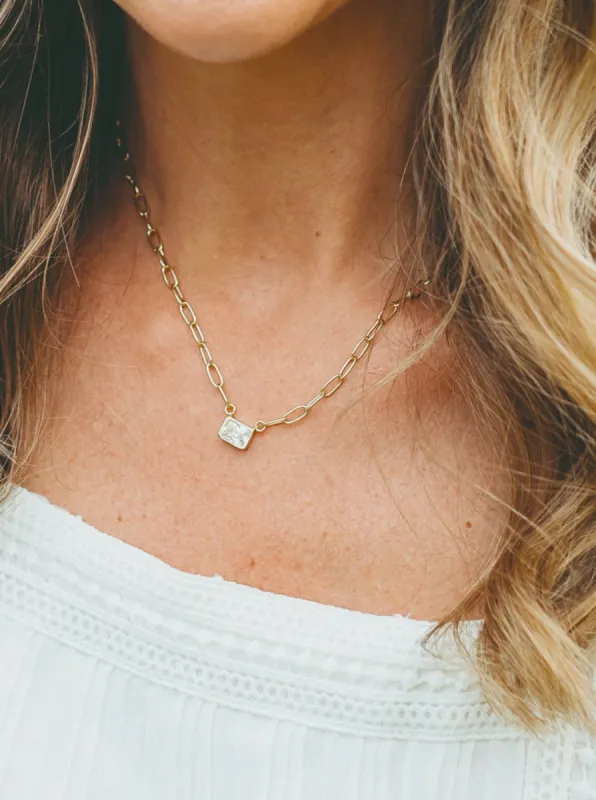 Champagne Crystal Pendant Necklace sold by Victoria Emerson