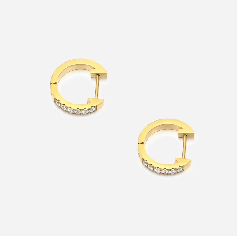 Anna Crystal Simple Hoops sold by Victoria Emerson