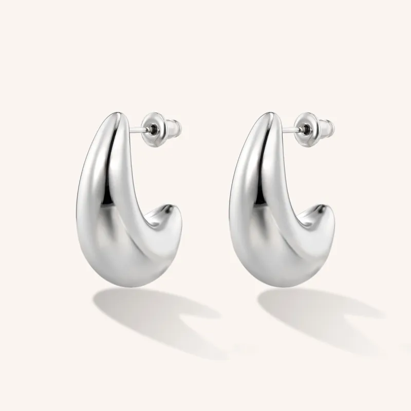 Dallas Teardrop Earrings - Silver sold by Victoria Emerson