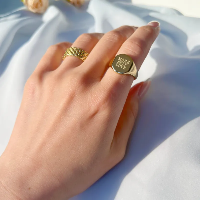 Self Love Signet Ring sold by Victoria Emerson