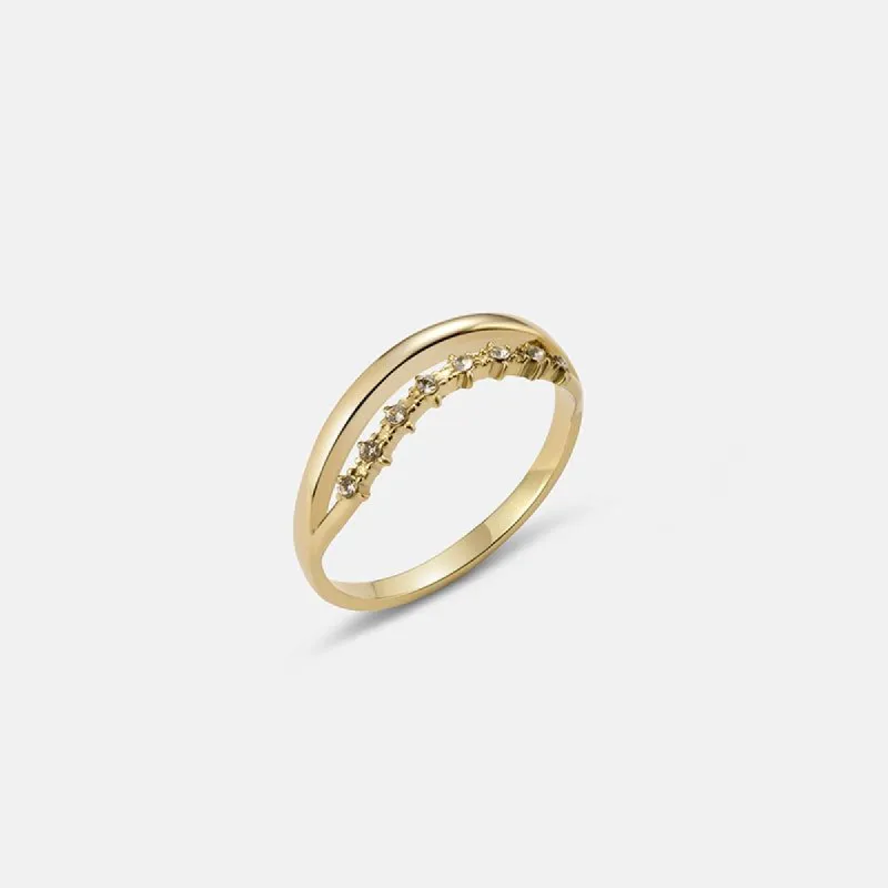 Double Band Crystal Ring sold by Victoria Emerson