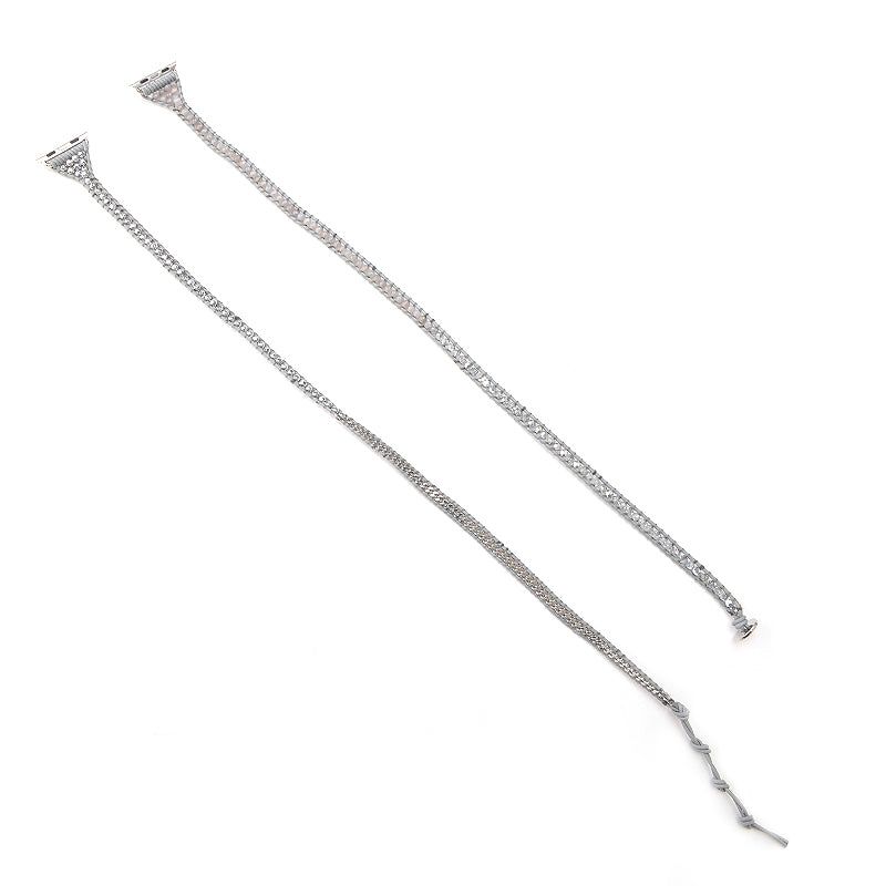 Natural Stone with Silver Chain on Gray Apple Watch Strap sold by Victoria Emerson product image thumbnail 3