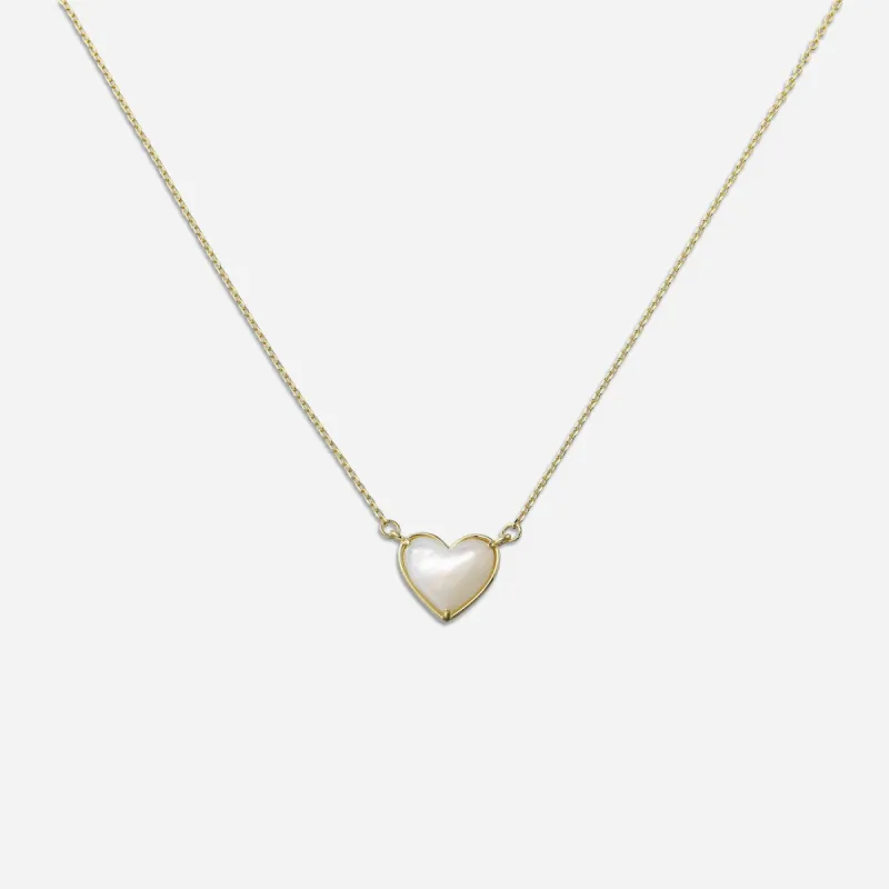 Mother Of Pearl Heart Necklace sold by Victoria Emerson