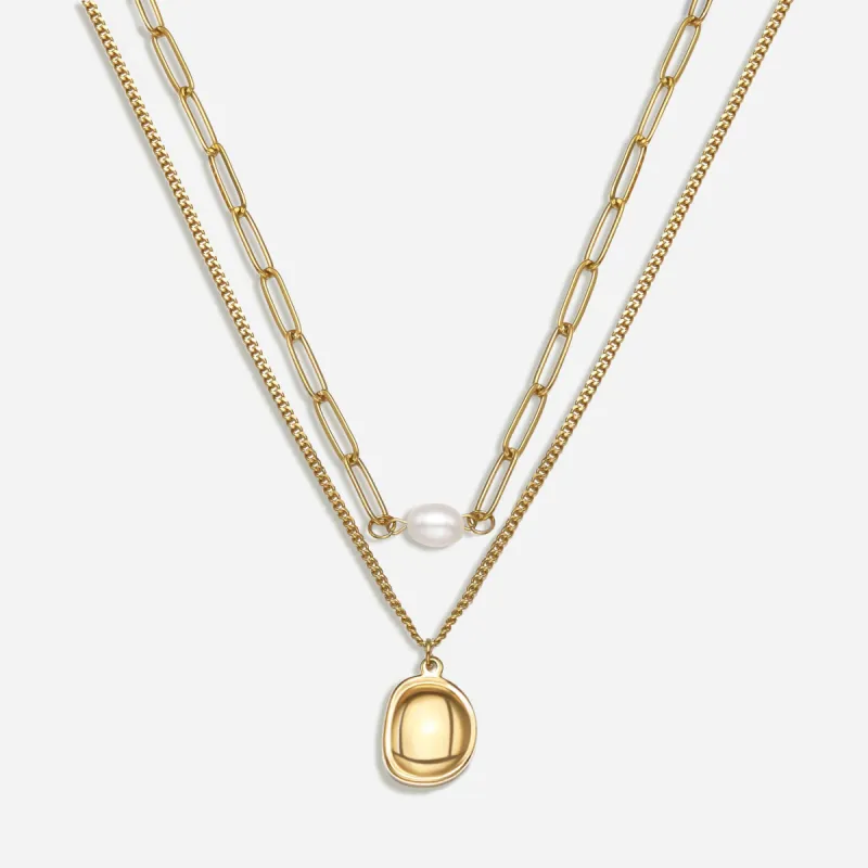Noelle Layered Gold Necklace sold by Victoria Emerson