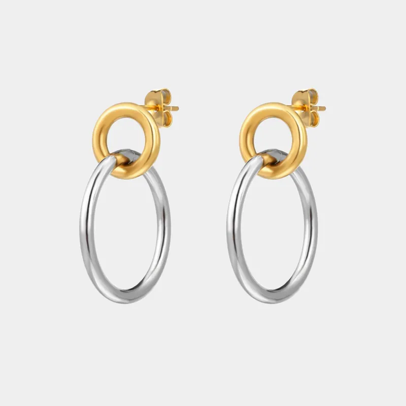 Mixed Metal Hoop Earrings sold by Victoria Emerson