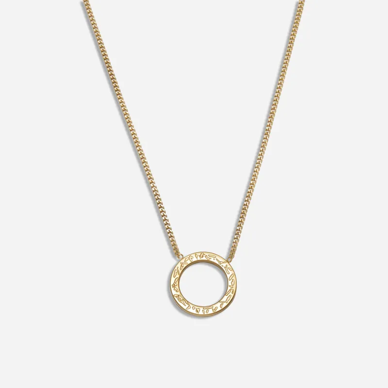 Briar Round Pendant Gold Necklace sold by Victoria Emerson