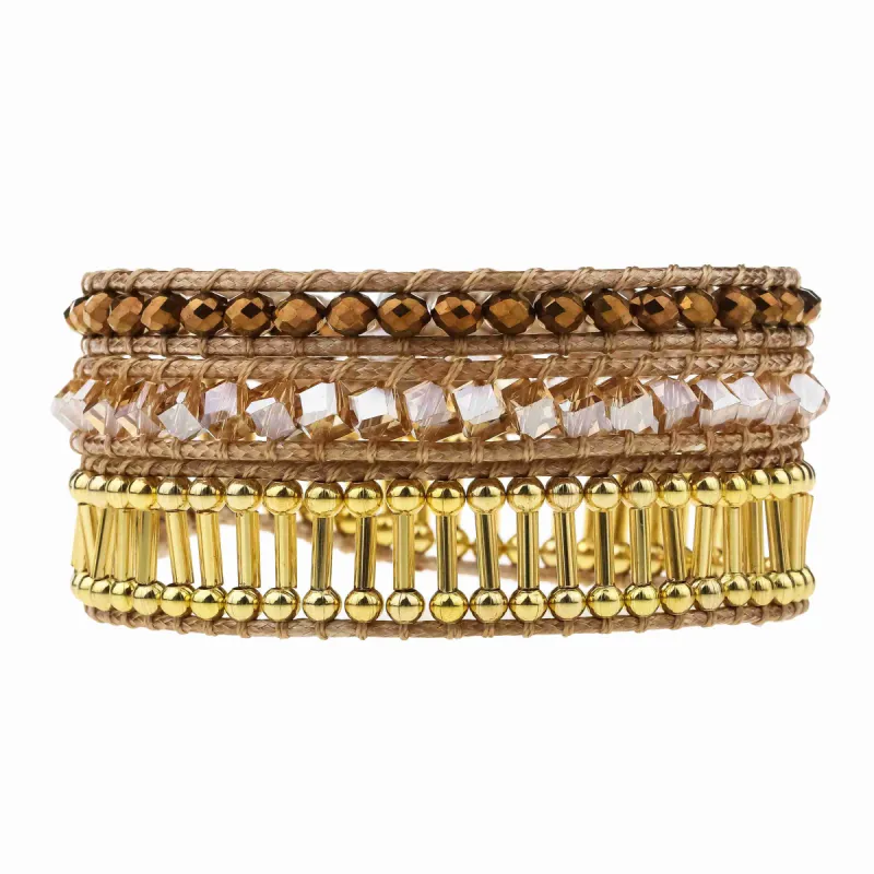 Copper Crystals and Gold Beads on Natural sold by Victoria Emerson