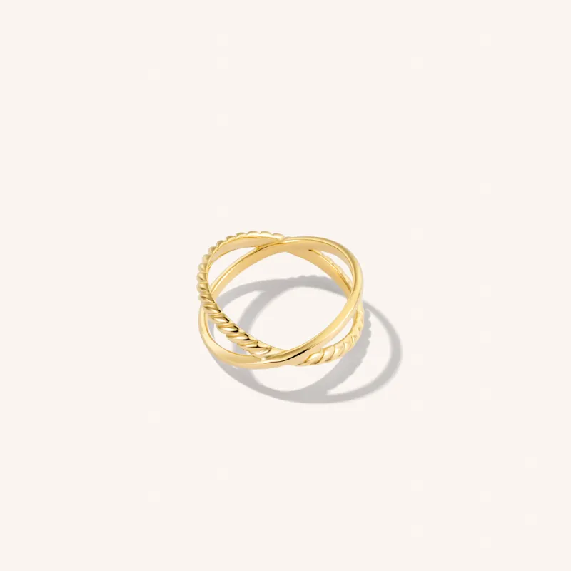 Chunky Crossover Ring sold by Victoria Emerson