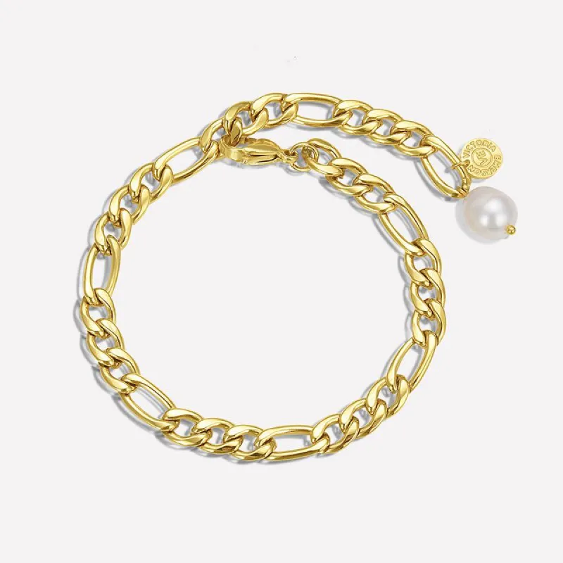 Veronica Pearl Figaro Chain Bracelet sold by Victoria Emerson