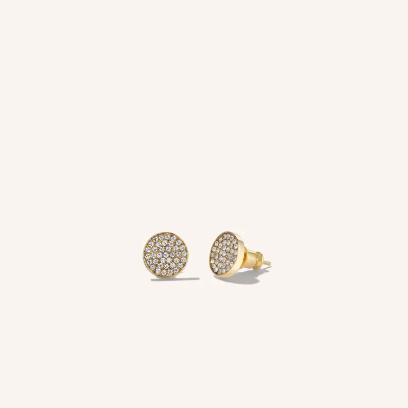 Round Pavé Studs sold by Victoria Emerson