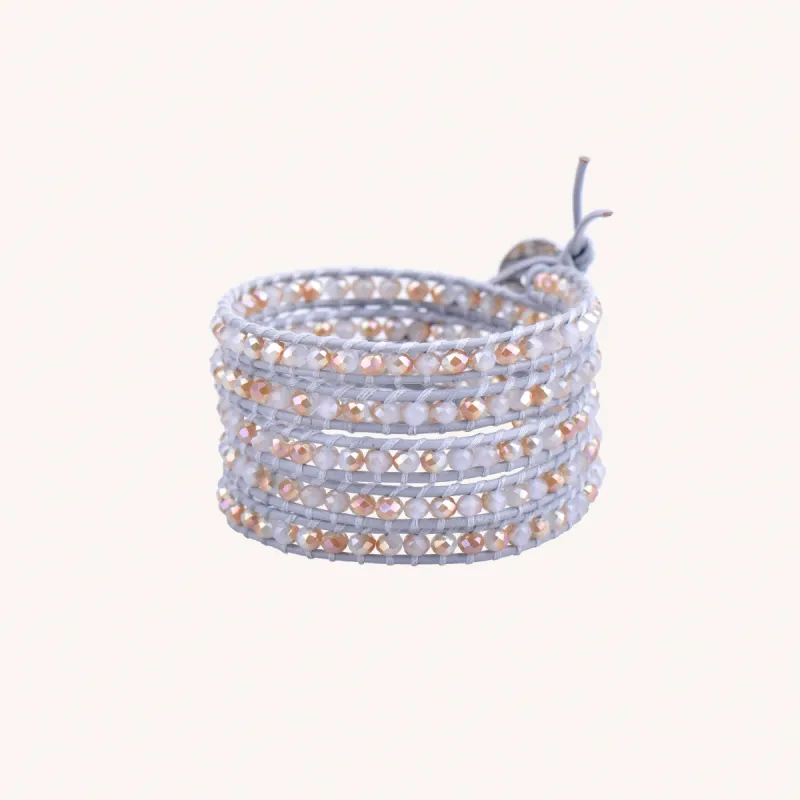 Sunrise Crystals - Gray Leather sold by Victoria Emerson