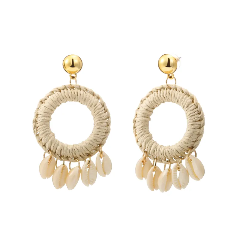 Raffia Beach Earrings sold by Victoria Emerson