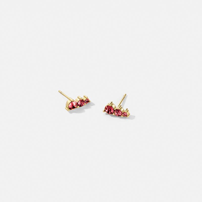 Rose Crystal Trio Studs sold by Victoria Emerson product image thumbnail 3