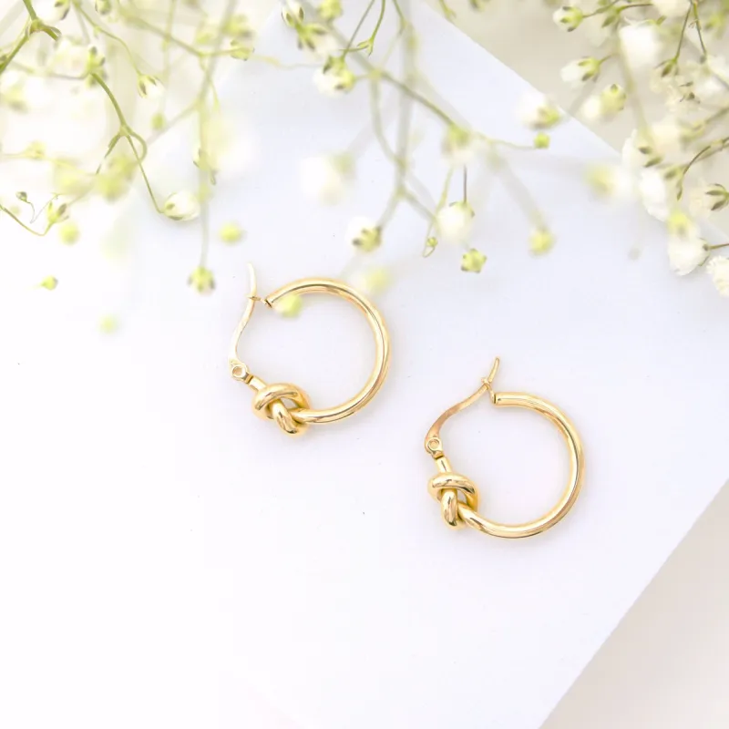 Winnie Knotted Hoop Earrings sold by Victoria Emerson