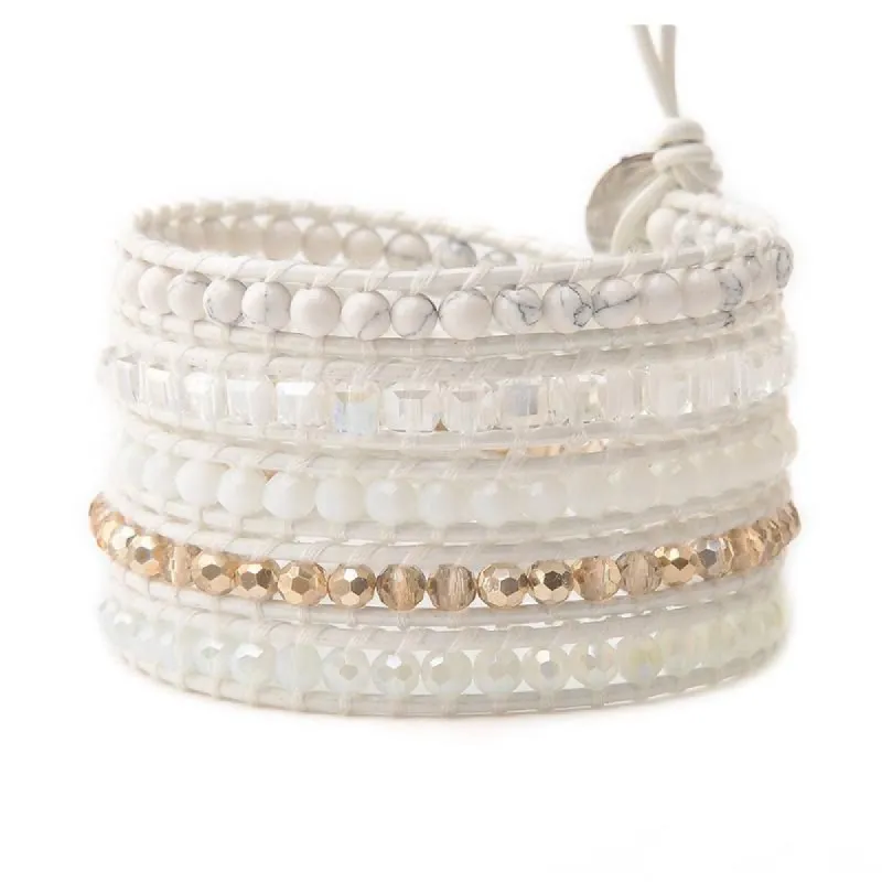 White Marble with Crystals and Rose Gold Accent on White sold by Victoria Emerson