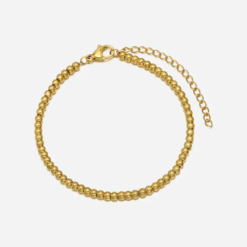 Mya Gold Bead Bracelet made by Victoria Emerson