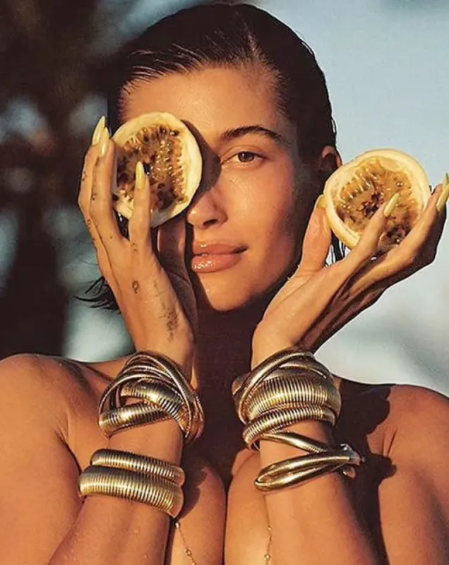 Hailey Bieber - Connected Cobra Bracelet sold by Victoria Emerson
