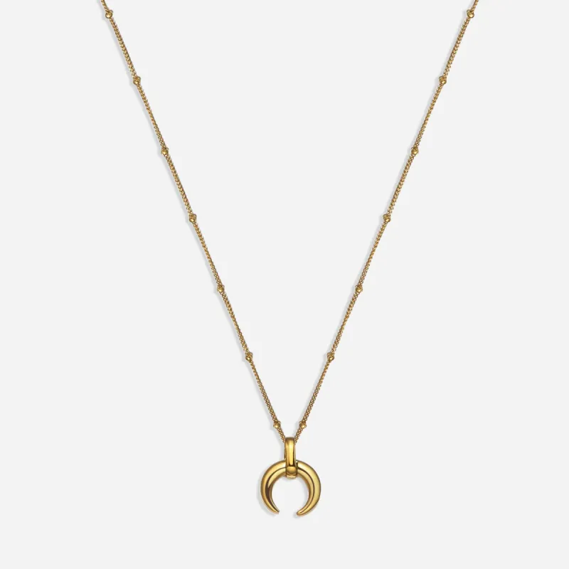 Jeanna Crescent Horn Pendant Necklace made by Victoria Emerson