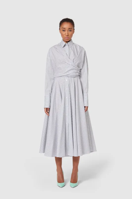 FIT AND FLARE SHIRT WRAP DRESS sold by Viktor & Rolf