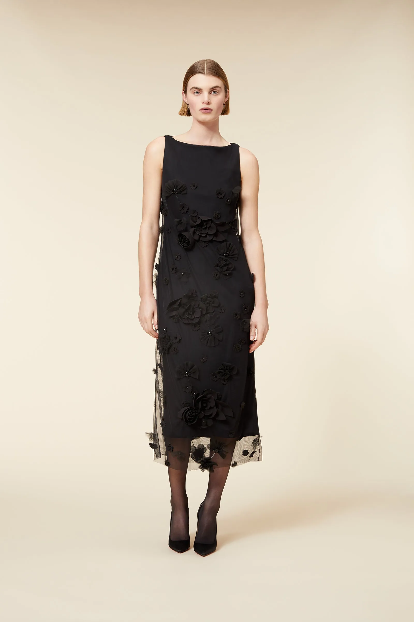 FLORAL EMBROIDERY MIDI DRESS sold by Viktor & Rolf