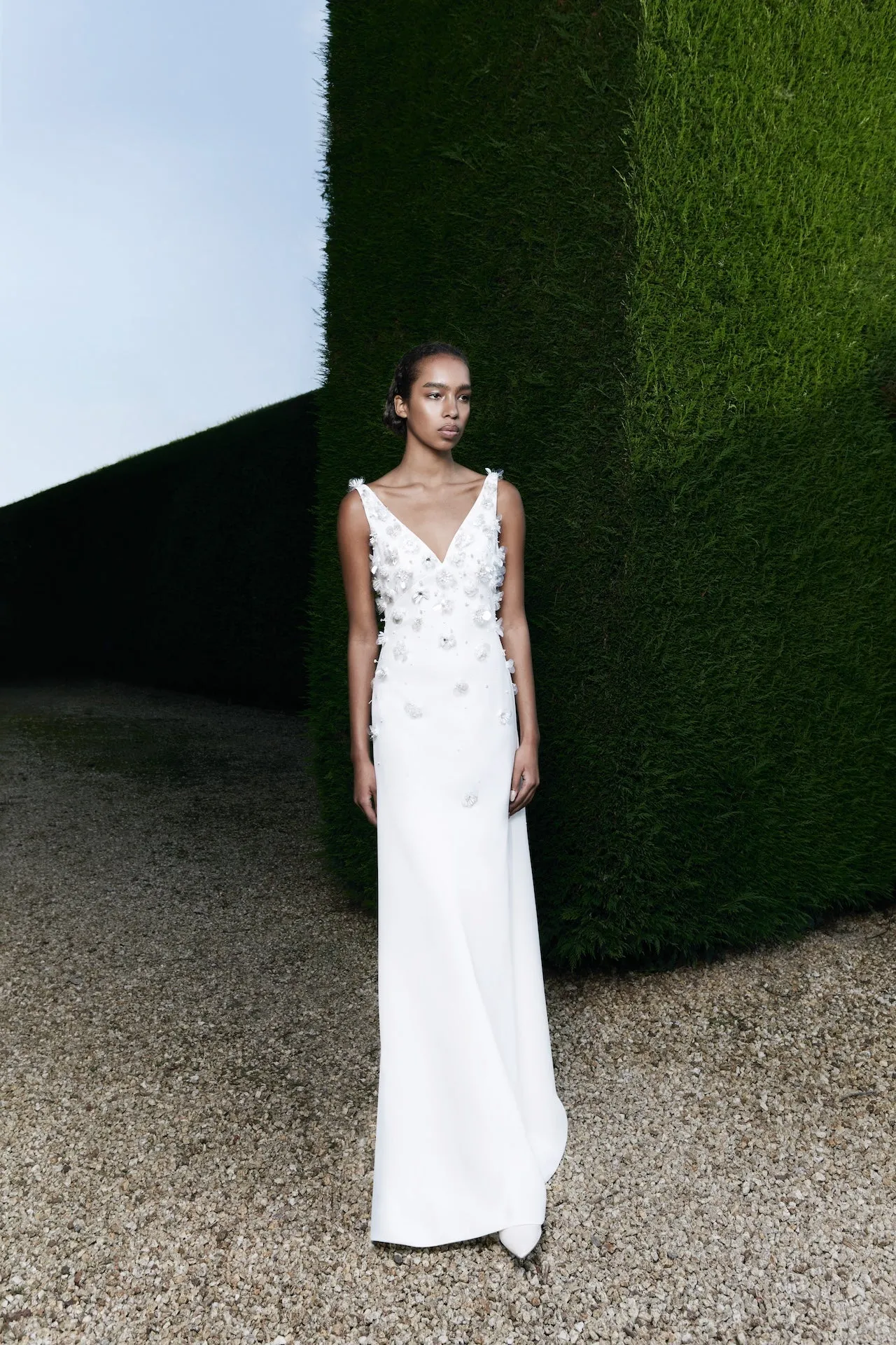 VRM469 – PAILETTE FLORAL GARDENS COLUMN DRESS sold by Viktor & Rolf