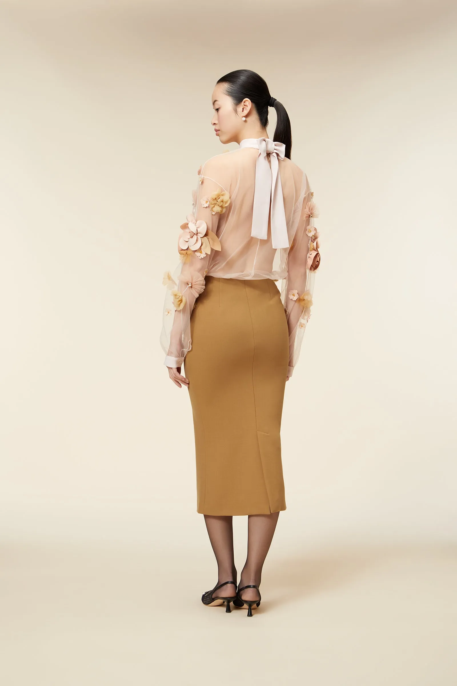 FLORAL EMBROIDERY LONG SLEEVE TOP sold by Viktor & Rolf product image thumbnail 2