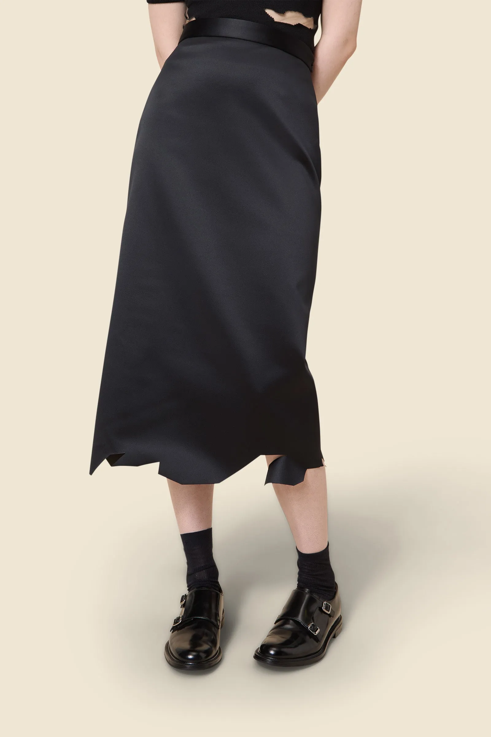 HEM CUT SATIN SKIRT sold by Viktor & Rolf product image thumbnail 3