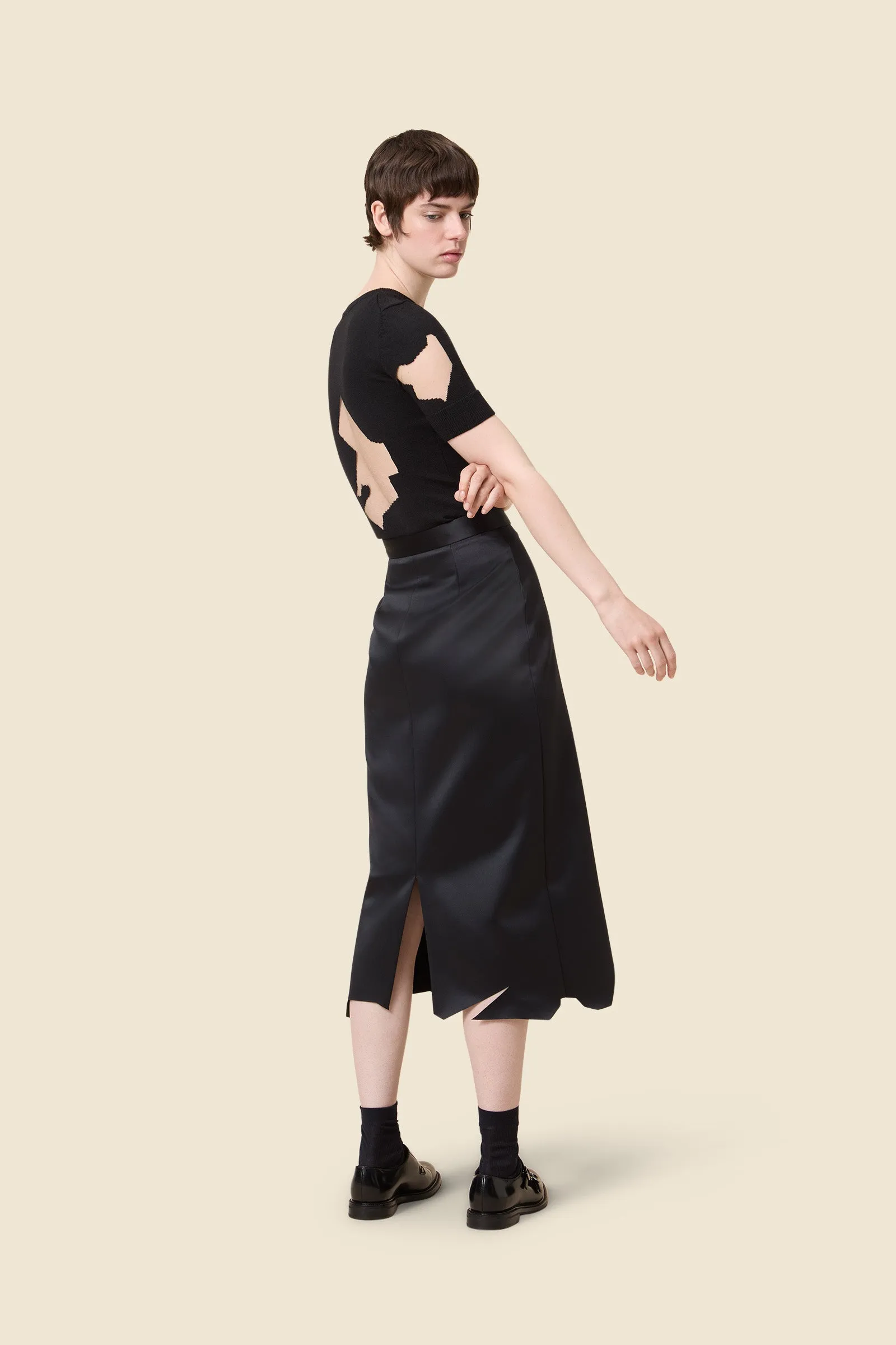 HEM CUT SATIN SKIRT sold by Viktor & Rolf product image thumbnail 2