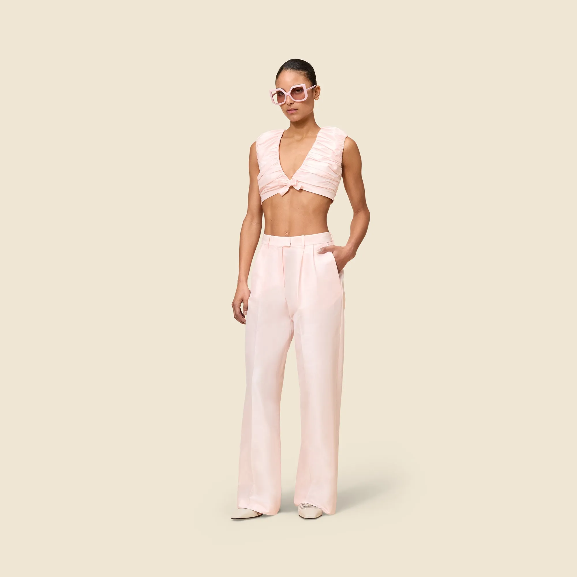 STRAIGHT LEG TAFFETA TROUSERS sold by Viktor & Rolf product image thumbnail 5