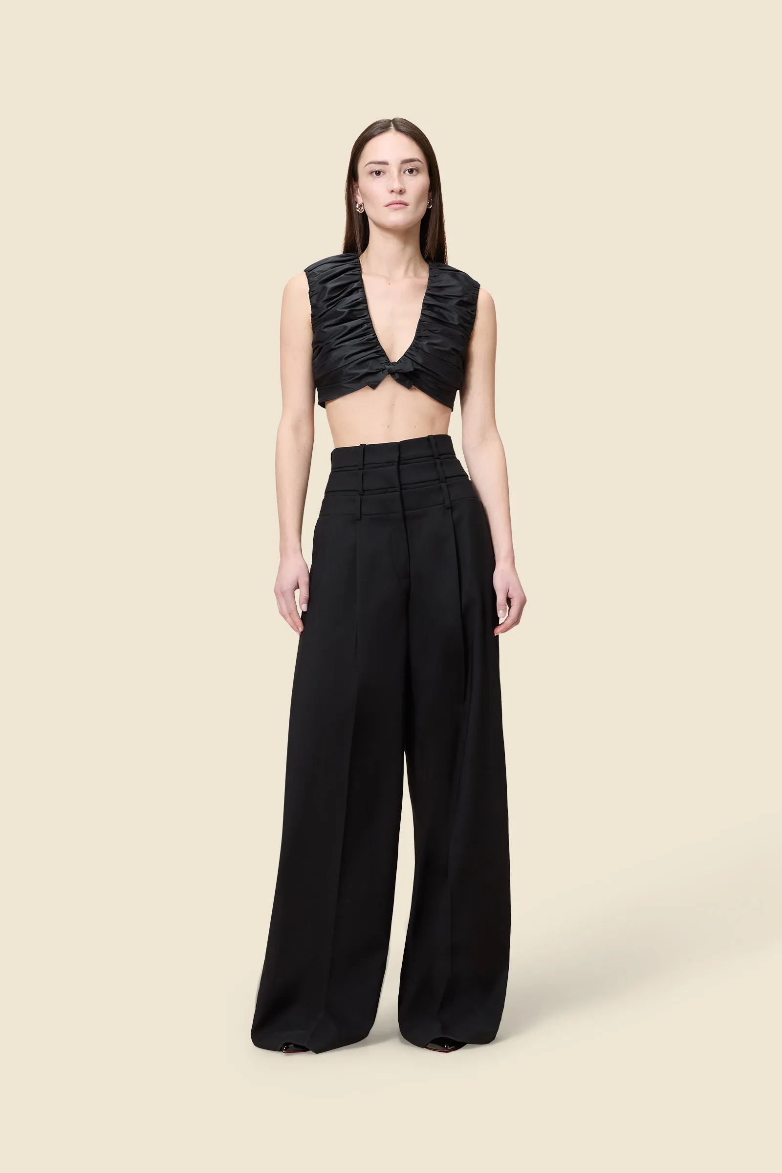 MULTI-LAYERED WOOL TROUSERS sold by Viktor & Rolf