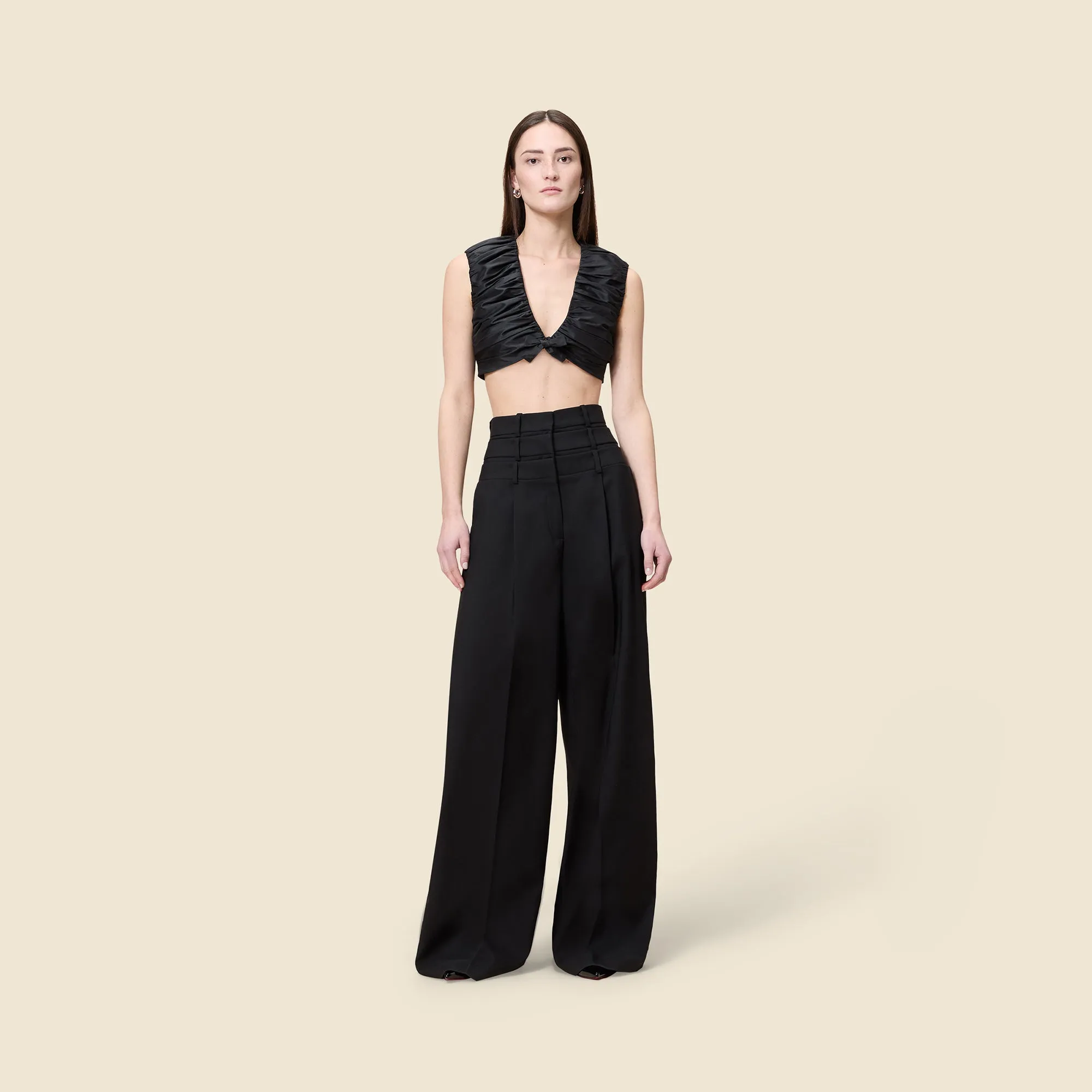 MULTI-LAYERED WOOL TROUSERS sold by Viktor & Rolf product image thumbnail 3