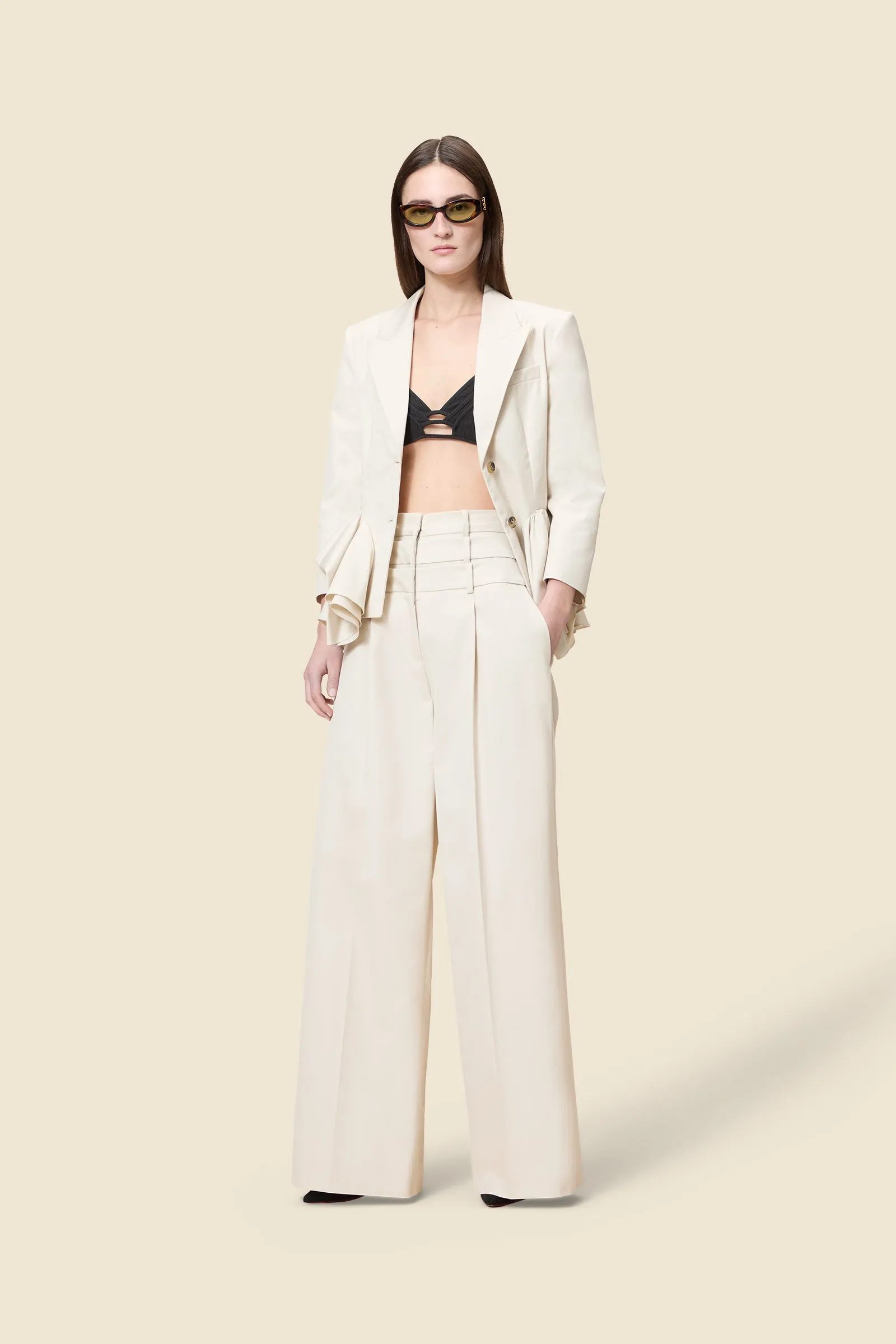 MULTI-LAYERED GABARDINE TROUSERS sold by Viktor & Rolf