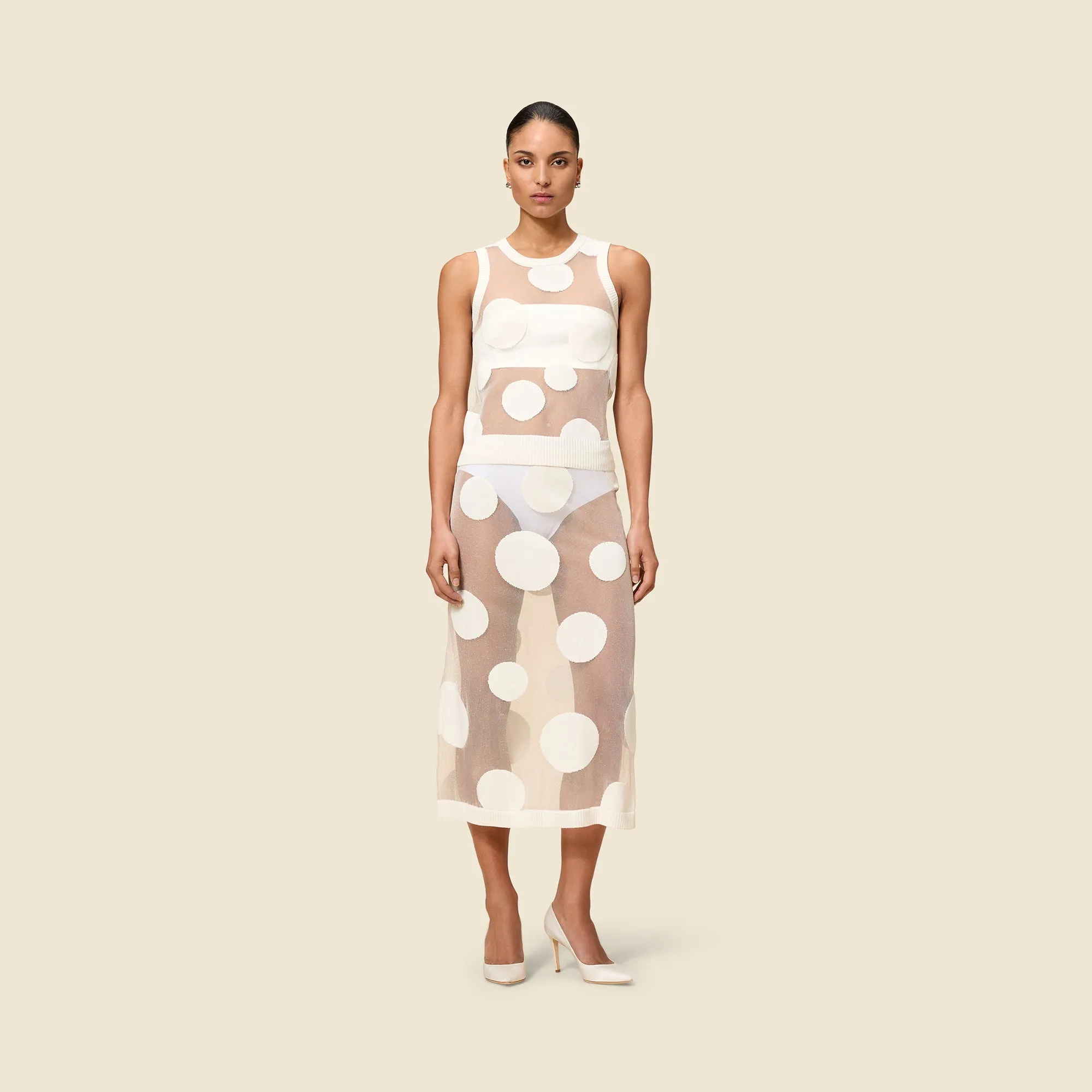 POLKADOT KNIT SKIRT sold by Viktor & Rolf product image thumbnail 5