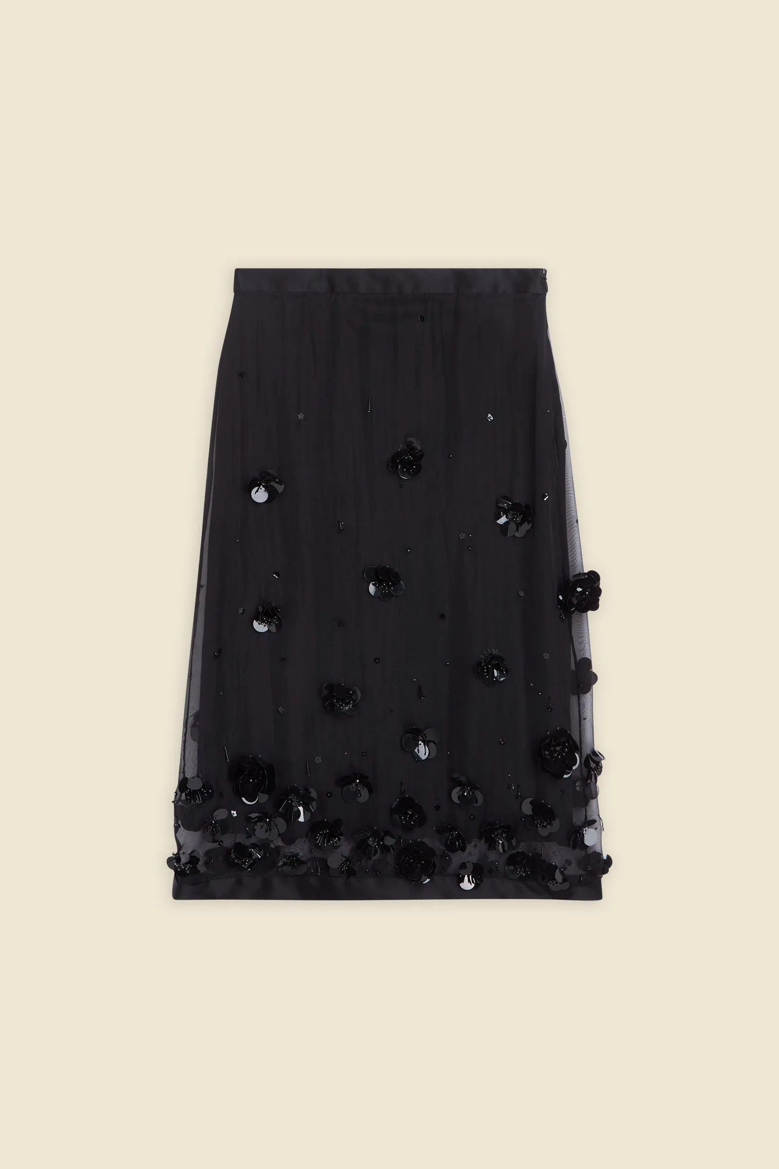 EMBROIDERY SILK MIDI SKIRT sold by Viktor & Rolf product image thumbnail 4